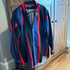Ralph Lauren Polo Heavy Striped Button Up Long Sleeve